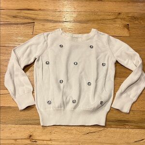 GAP White Sweater with Sparkling Accents